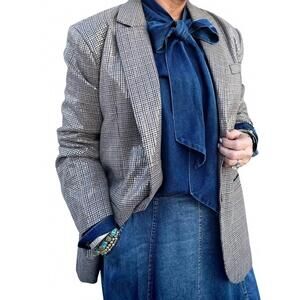 NEW MYSTREE all night long sequin blazer in multi